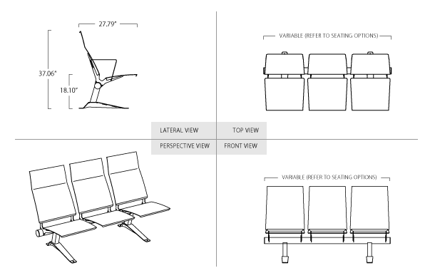 Flug bench - Long Backrest