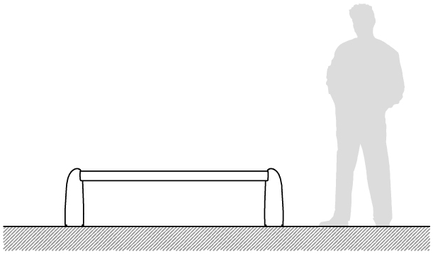 Peble bench - Metal Version