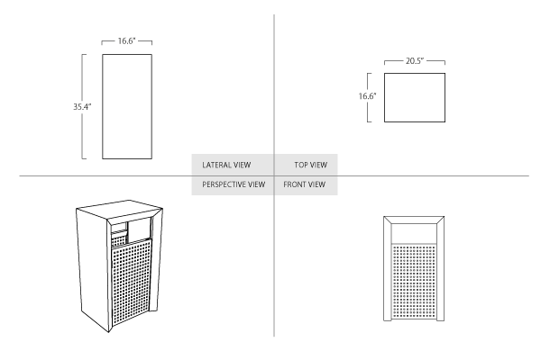 Arco receptacle - Without Ashtray