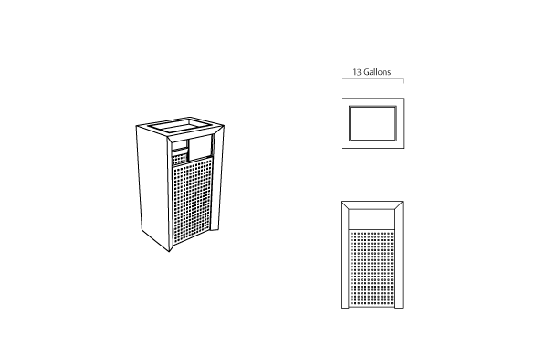 Arco receptacle - With Ashtray