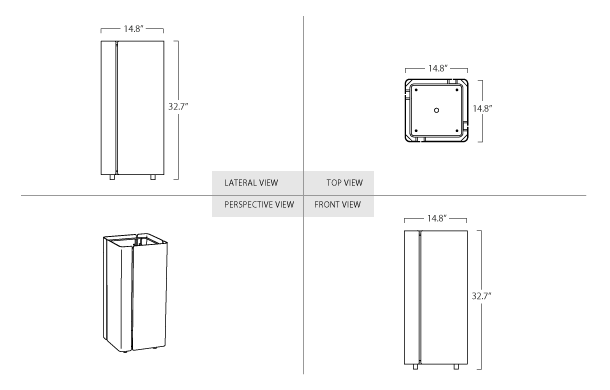 Leger receptacle - Std. Size