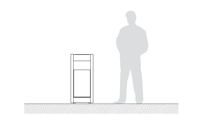 Tandeloos receptacle - With Ashtray