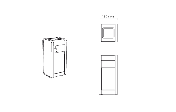 Tandeloos receptacle - With Ashtray